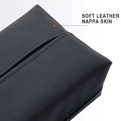 Car Tissue Box Holder Nappa Leather Car Center Console Armre
