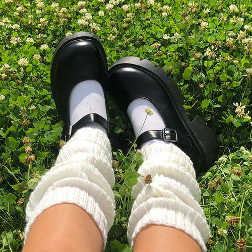 New Japanese Lolita Sweet Girl Leg Warmer Knit Socks Wool Ba