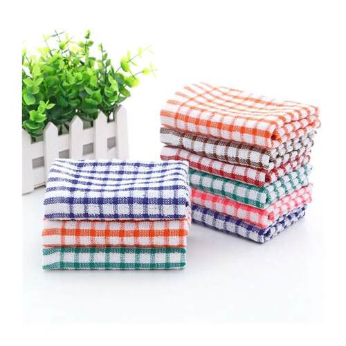 6PCS Cotton Kitchen Tea Towels Absorbent Lint Free Catering