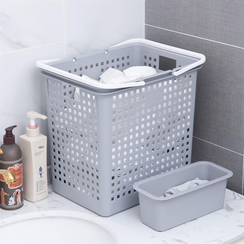Large plastic bathroom laundry basket toy laundry basket图片
