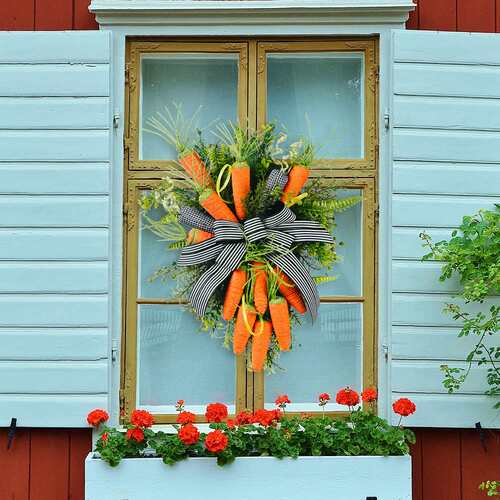 Easter garland radish window pendant festival plant rattan d