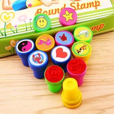 60Pcs Cartoon Animal Frog Rabbit Seal Stamper Teacher Stamp