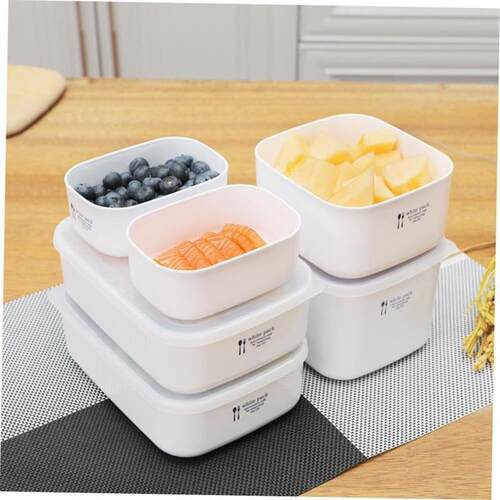 Heat resistant glass lunch box fresh-keeping box separation