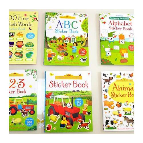 Usborne sticker book 英文贴纸书 幼儿园手工儿童场景贴贴画绘本