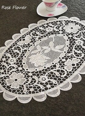 NEW oval Lace Embroidery table place mat Cloth placemat wedd