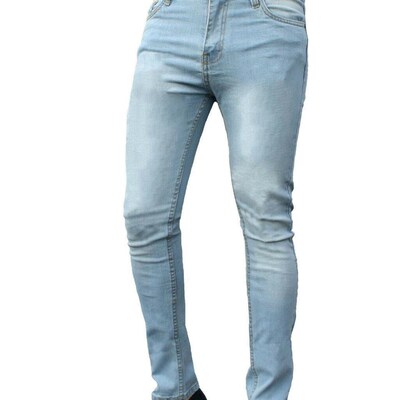 Men Denim Super Stretch Skinny Slim Fit Jeans Pants 牛仔裤