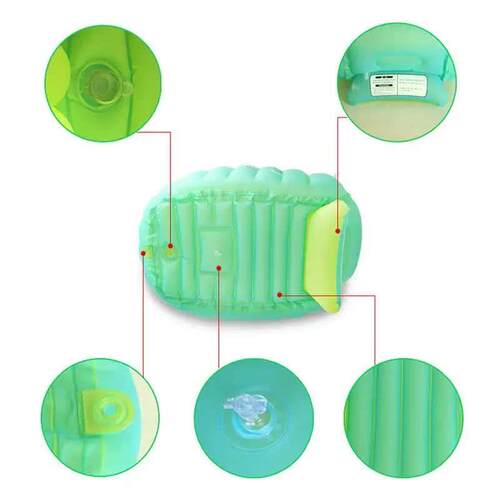 Inflatable Baby Bathtub Chair Cute Bear Infant Bathing Seat