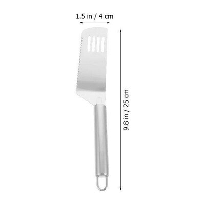 2 Pcs Scoop Stainless Steel Pizza Spatula Steak Shovels