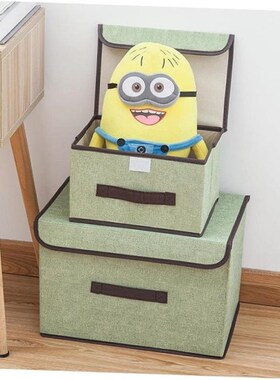 Cotton Linen Storage Box Organizer Home Clothes Luggage Bag