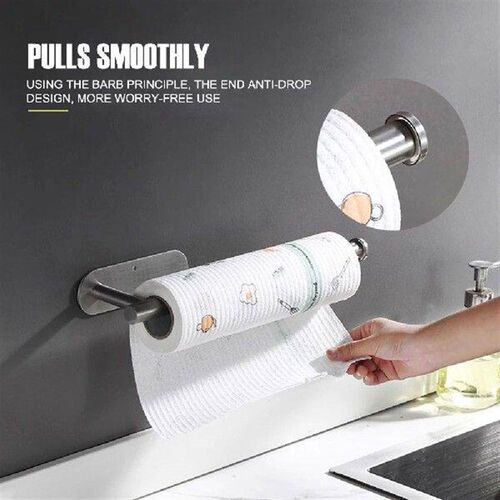 Adhesive Paper Towel Holder Under Cabinet Wall Mount for