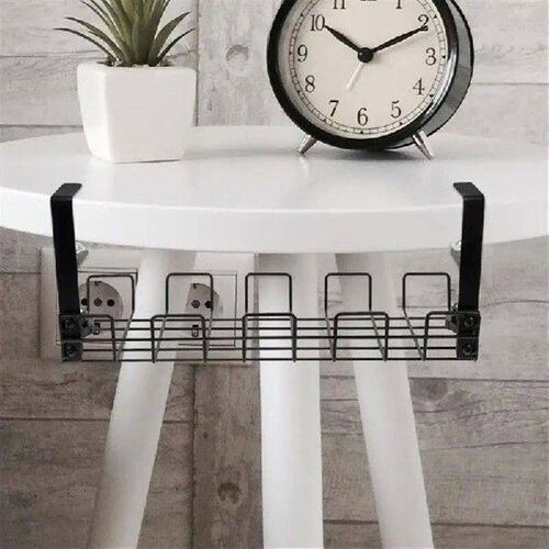 Under Table Storage Rack Metal Cable Management Tray Home