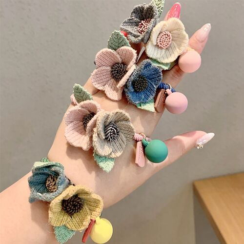 2023 Hot Korean Version Of The New Rose Flower Head Rope Gir