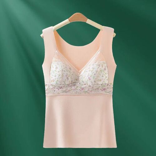 Autumn and Winter Thin Plush Warm Underwear for Women with C