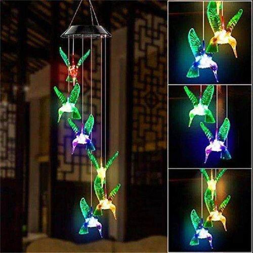 Outdoor Solar Wind Chime Garden Patio Decoration Colorful