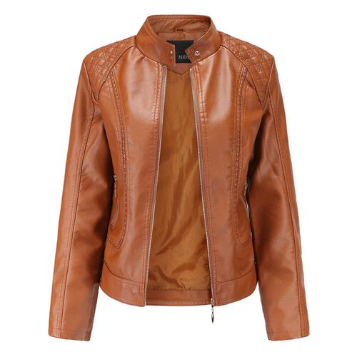 2025 Womens Leather Clothes Womens Temperament Large Size