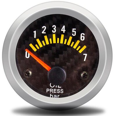 Oil Pressure Gauges Bar 52mm Pattern Face Automobile Car Oi