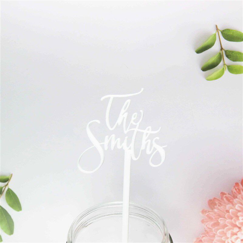 100pcs Personalized Drink Stirrers Cocktail s Name Hand Lett