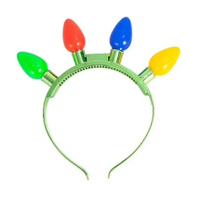 1 Pack Christmas Light Up Bulb Headband Led Glow Christmas H