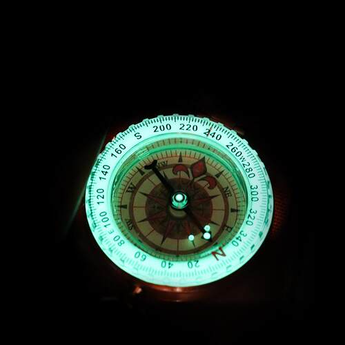 Brass Compass 复古怀表指南针多功能夜光户外登山用