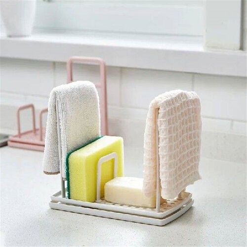 Kitchen Countertop Rag Drain Rack Hanging Punch-Free