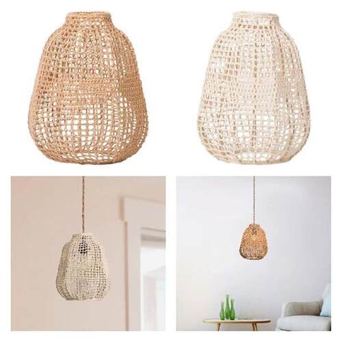 Woven Pendant Lamp Shade Hanging Lamp Shade for Bedroom