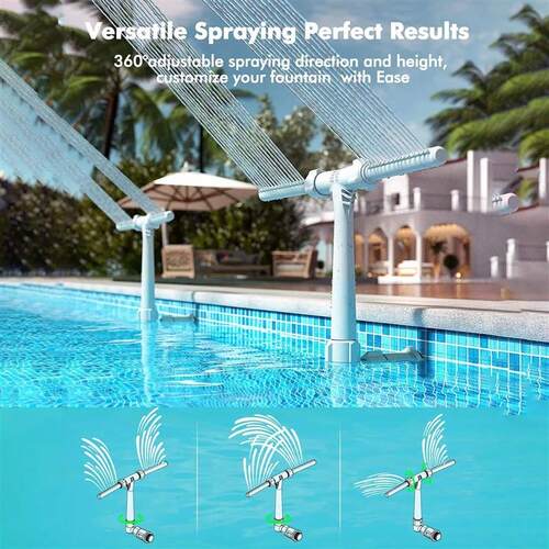 Swimming Pool Waterfall Fountain Kit Double head fountain Wa