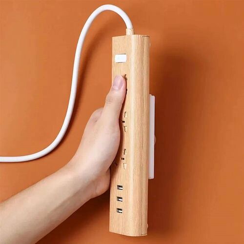 10/6/4pcs Wall-Mounted Power Strip Holder Self-Adhesive Desk