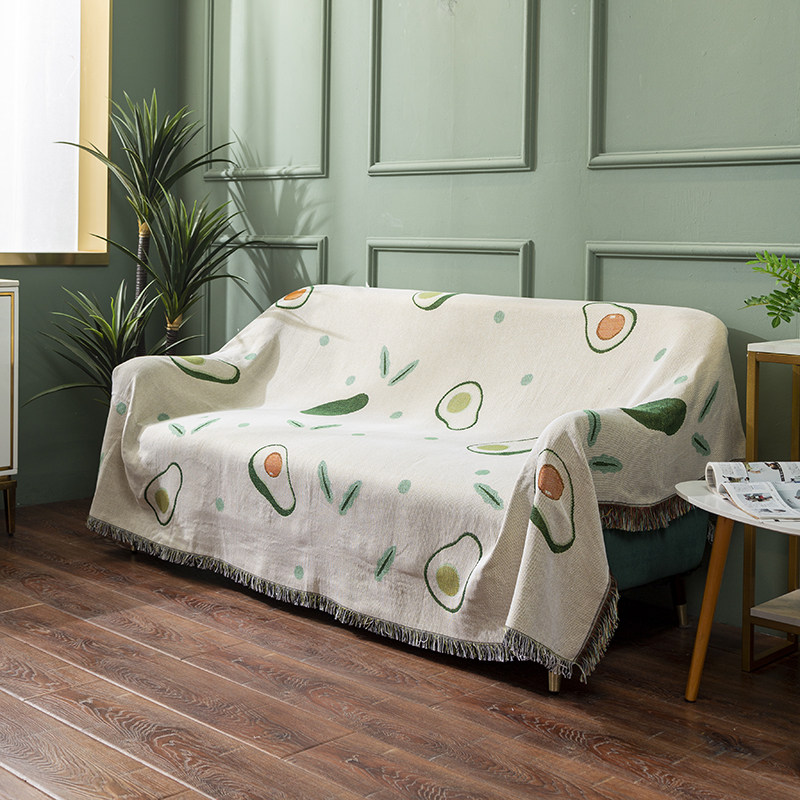 小清新牛油果沙发毯样板间民宿沙发防尘全盖沙发罩老虎椅沙发巾,居家布艺,沙发套,淘宝优惠券,粉丝福利购,淘宝优惠卷