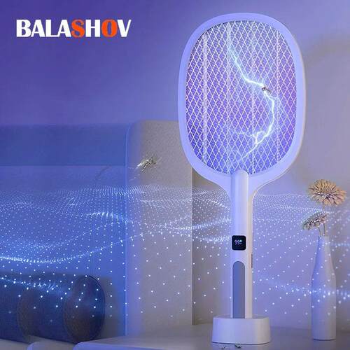 Electric Fly Swatter Handheld Fly Killer and Mosquito Trap L