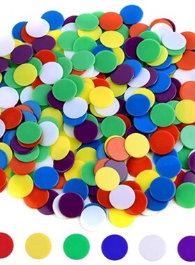 500 Pieces Counters Counting Chips Plastic Markers Mixed Co1