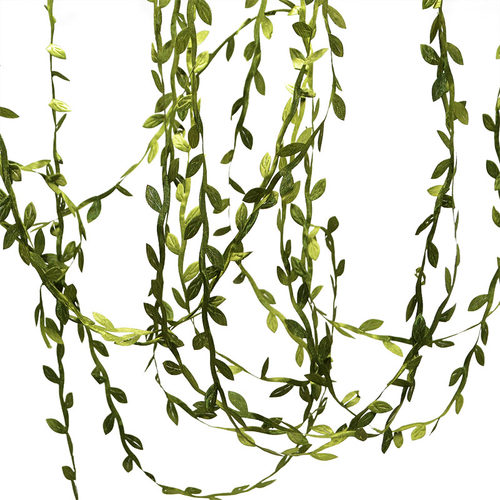 10 Meter Silk Leaf-Shaped Handmake Artificial green Leaves F