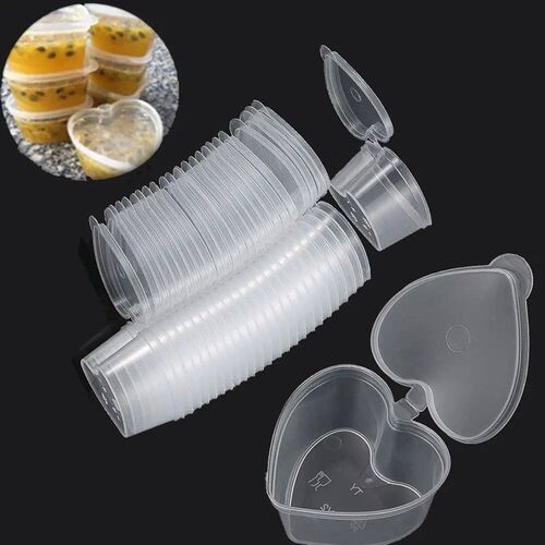 25Pcs 25/45ML Disposable Plastic Takeaway Sauce Cup Containe