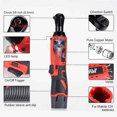 12V/18V Cordless Electric Screwdriver Wrench 3/8 Inch Right