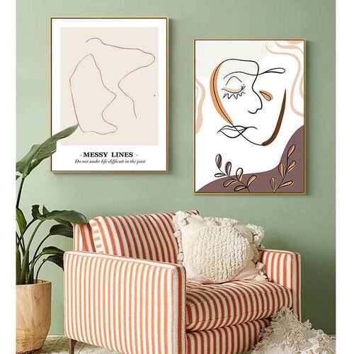 Modern Nordic Geometry Abstract Style Living Room Decorative