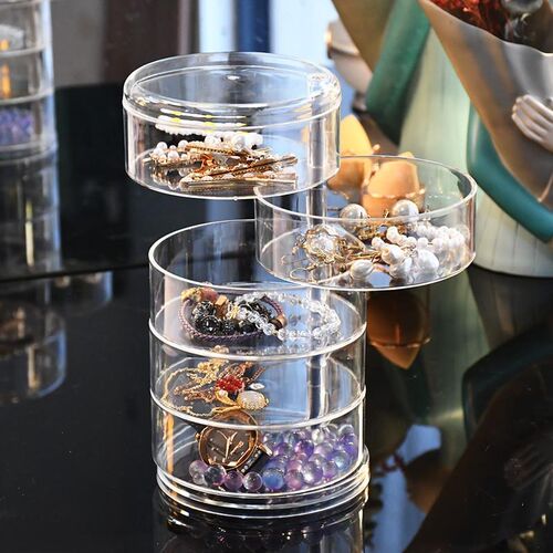 360 Degree Rotating Cosmetic Storage Box Makeup Organizer