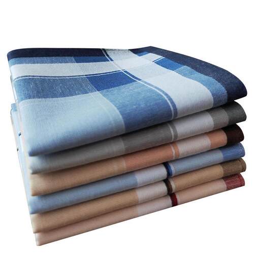 Cotton Mens Handkerchief Square Decorative Suits Grid港外贸