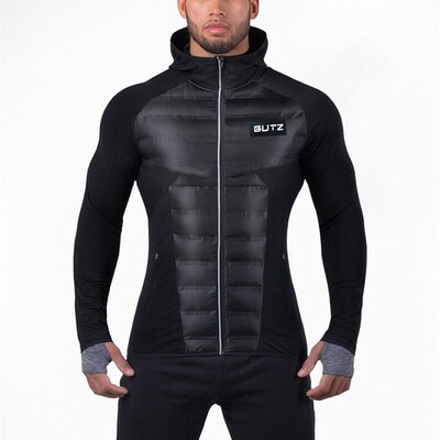 Winter Men Running Jacket Windproof Warm Hoodies Jogging Spo