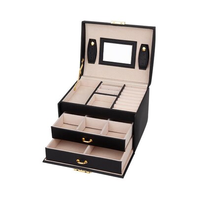 Three drawers Jewelry box earrings ring necklace jewelry box