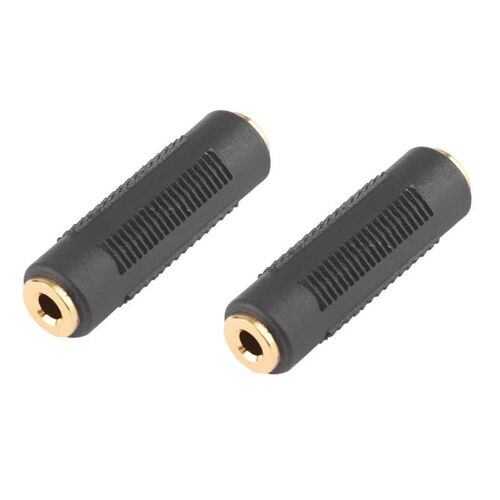 2PCS 3.5 mm Female to 3.5mm Female Jack Stereo Connector Co