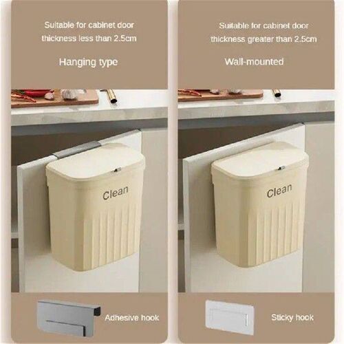 8.5/12L Hanging Trash can For Kitchen Cabinet Door Wall