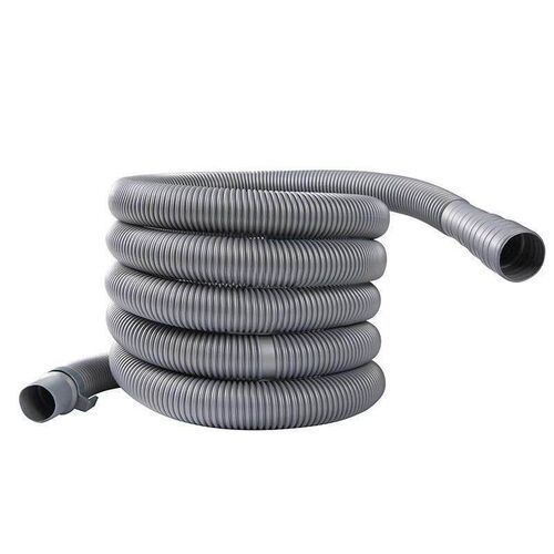Extended flexible drain hose connector for a front-loading w