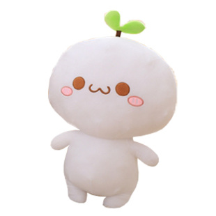 可爱颜公仔团子表情颜长文字草抱枕布娃娃毛绒玩具七夕情人节礼物