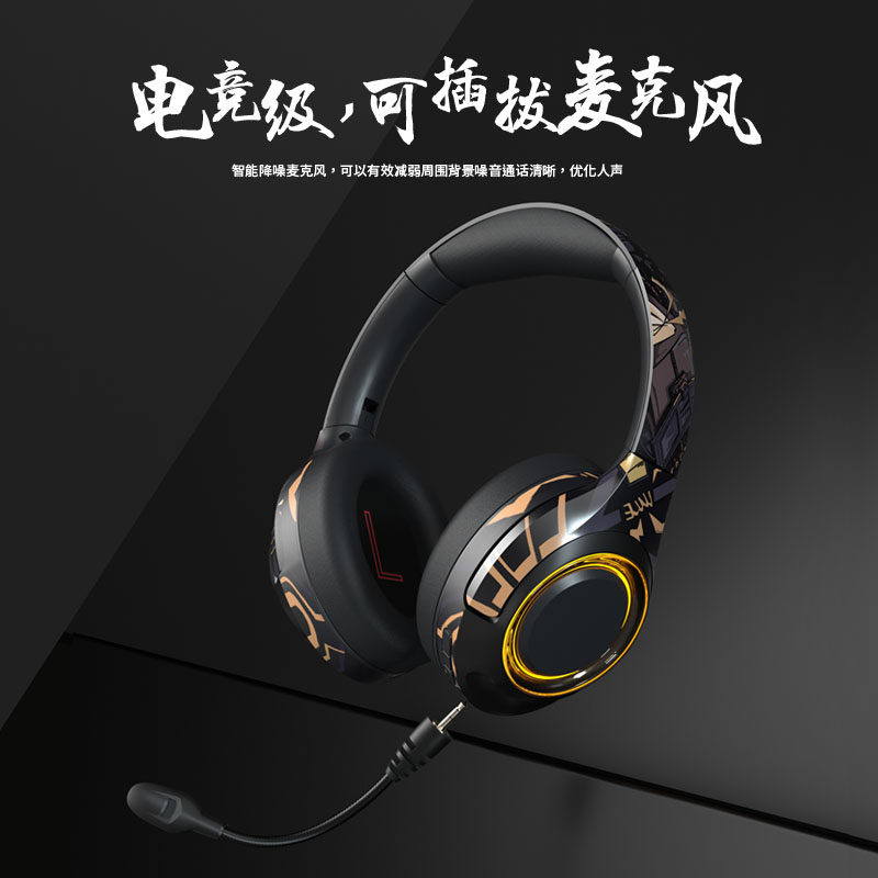 蓝牙耳机头戴式男生个性潮流mp3可插卡tf卡儿童耳麦一体电竞游戏