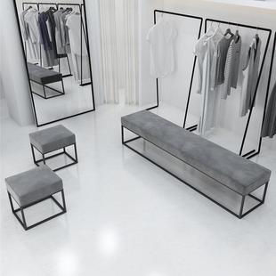 店北欧店铺更衣室简约长条试鞋 凳试衣间休息长凳鞋 凳子 店换鞋 服装