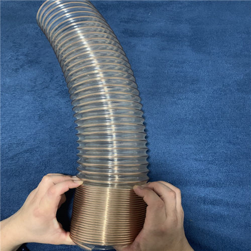 PU聚氨酯钢丝软管TPU透明耐磨耐高温耐腐蚀吸尘通风伸缩塑料风管