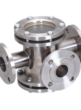 不锈钢三通视镜HGS07-115~118 法兰焊接管道 管路视镜DN15-DN200