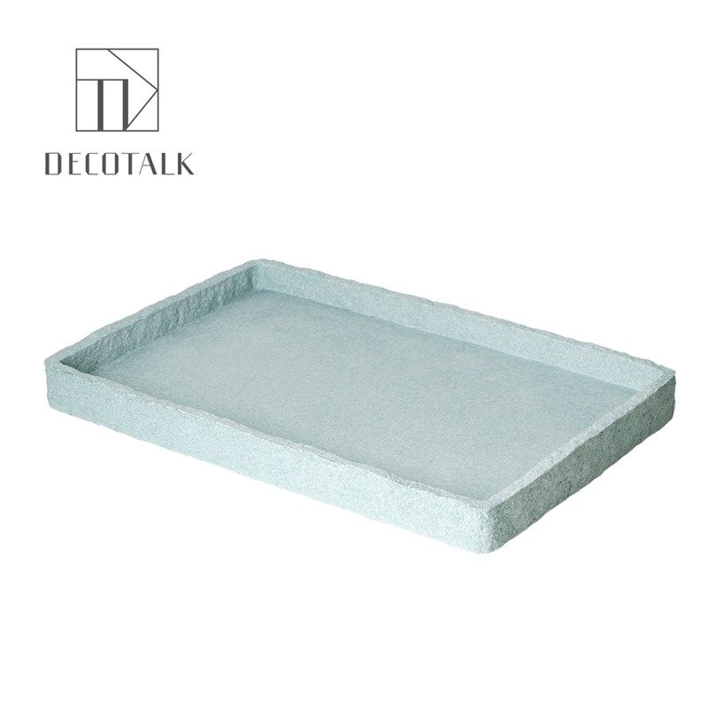 DecoTalk 浴室浴具托盘 砂岩底座置物盘 拍摄道具样板间配饰摆件