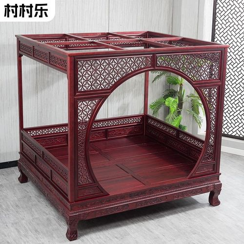 实木双人床千工拔步床踏步雕花架子床仿红木家具酸枝木中式古典床