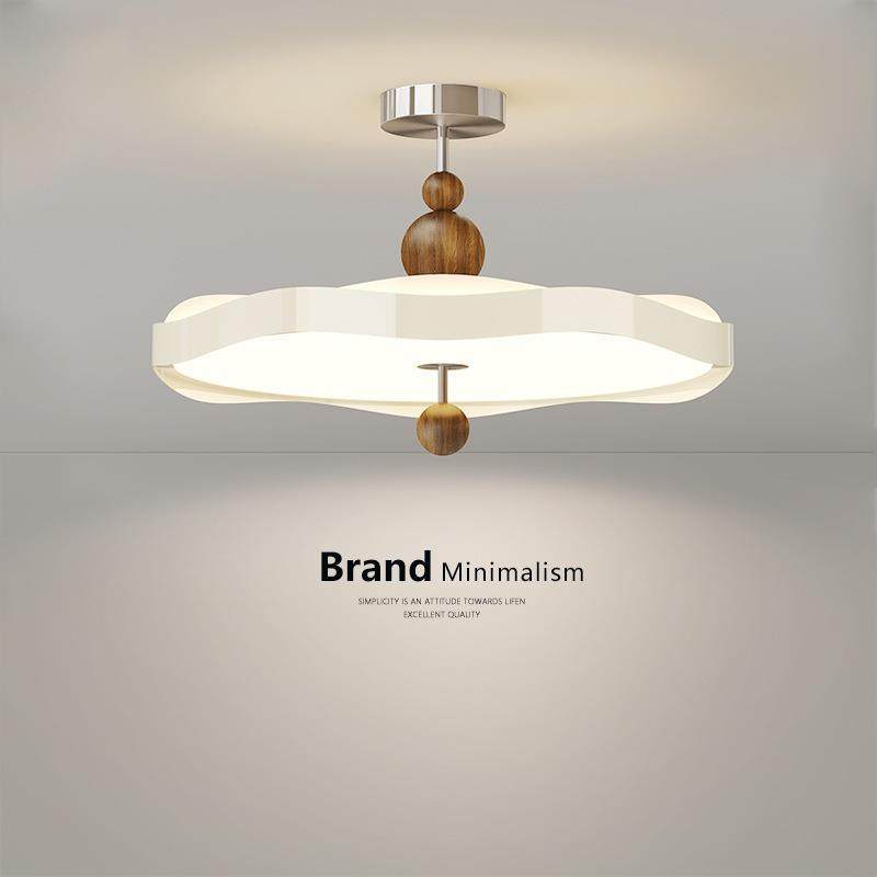 中古侘寂风卧室吊灯奶油风飞碟吸顶灯法式复古胡桃木纹餐厅房间灯,家装灯饰光源,客厅吸顶灯,淘宝优惠券,粉丝福利购,淘宝优惠卷