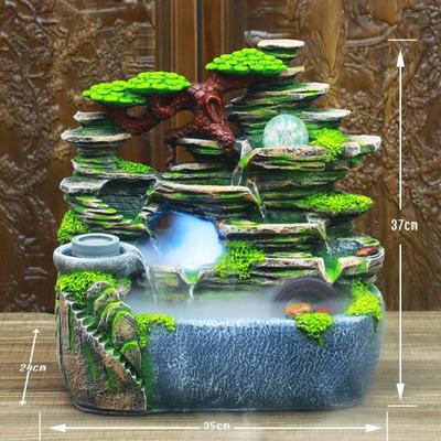 中号家山流水喷摆件室内山水景观阳台客厅庭院鱼池风水轮1891